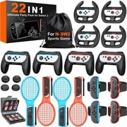22 in 1 Switch 2 Sports Accessories - QQV Switch 2 Accessories Bundle for Nintendo Switch 2 Sports,Family Accessories Kit Compatible with Switch2 /Switch OLED Sports Games