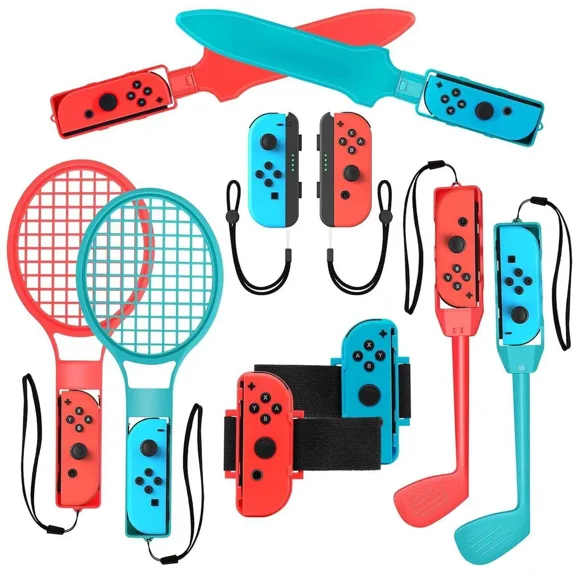 Switch Sports Accessories for Nintendo Switch Games , Family Party Pack Game Accessories Set Kit for Kids Switch OLED Sports Games