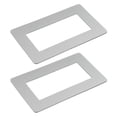 thumbnail image 1 of Switch Surround Plate Dual Gang Aluminum Plastic Bright Grey 216mm x 130mm 2Pcs, 1 of 5