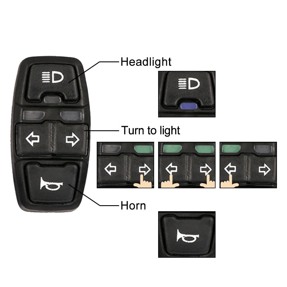 Switch,Switch Waterproof E-bike Bike Switch 3 In 1 Switch Turn Switch ...