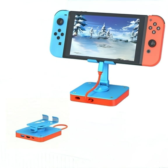 Switch TV Docking Station for Nintendo Switch/Steam Deck,Adjustable Stand 3-in-1 Hub with HDMI 2.0 4K@60Hz TV/USB-A 2.0/PD 100W Fast Charging for Steam Deck,Rog Ally,iPad,Smart Phone