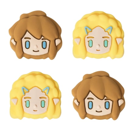Switch Thumb Grip Caps for Compatible with Nintendo Switch/OLED/Lite Joycon Covers 4 PCS -Link & Princess