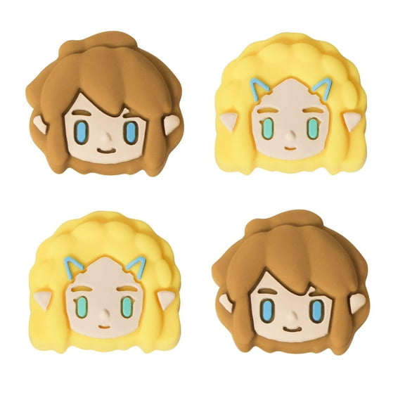 Switch Thumb Grip Caps for Compatible with Nintendo Switch/OLED/Lite Joycon Covers 4 PCS -Link & Princess