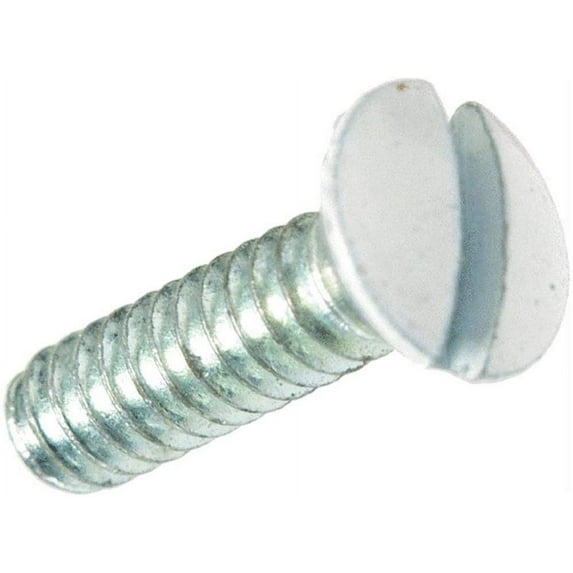 Hillman Switch Wall Plate Screw - Easy Installation, Steel - 6", White