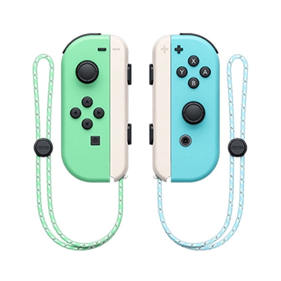 Switch Wireless Controllers with Hand Strap Replacement Wireless Gamepad Joy-con Dual Vibration (Green&Blue)