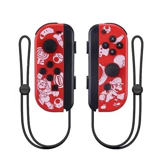 Switch Wireless Controllers with Hand Strap Replacement Wireless Gamepad Joy-con Dual Vibration (Red)