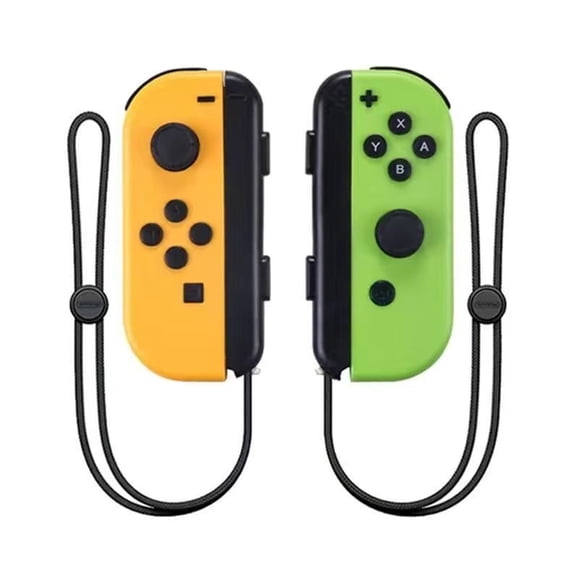 Switch Wireless Controllers with Hand Strap Replacement Wireless Gamepad Joy-con Dual Vibration (Yellow&Green)