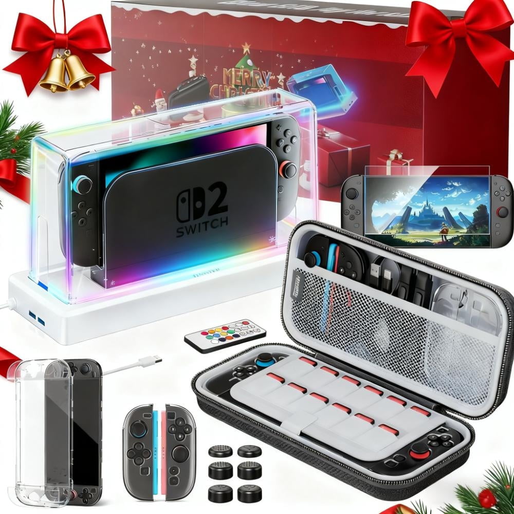 Switch2 Light-Up Dock Premium Bundle - Complete Starter Kit with