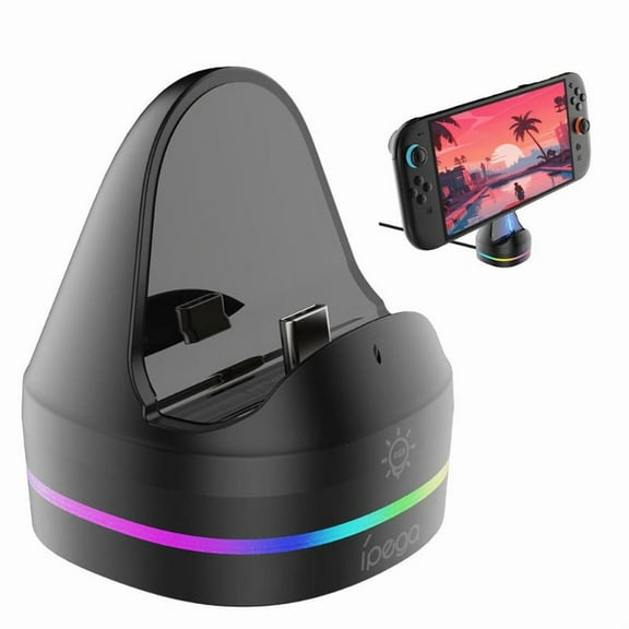Switch2 console charging dock/charger for NS2 game console with RGB colorful lighting