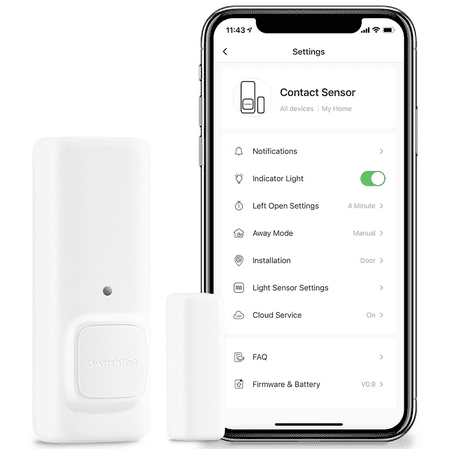 SwitchBot Contact Sensor, Smart Bluetooth Door Sensor With Built-in Motion Sensor, White