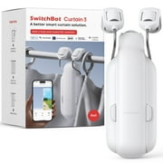 SwitchBot Curtain Rod 3, Smart Curtain Opener, Retrofit & Motorize Existing Curtains, Upgraded High-Performance Motor, White