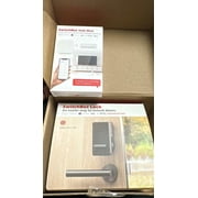 SwitchBot Fingerprint Smart Lock for Existing Deadbolt with Hub with SwitchBot Hub Mini Smart Remote - IR Blaster, Link SwitchBot to Wi-Fi Support 2.4GHz