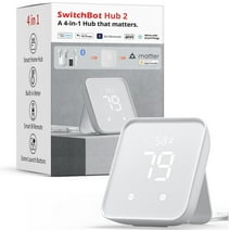 SwitchBot Hub 2 (2nd Gen), Smart IR Remote Control, Smart Wi-Fi Gateway and Thermometer Hygrometer (Support 2.4GHz)