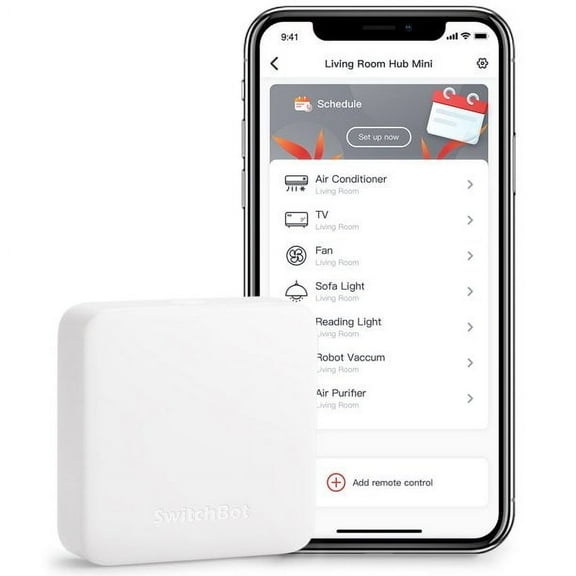 SwitchBot Hub Mini, Smart IR Blaster & Smart Bluetooth to Wi-Fi Gateway, White