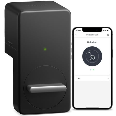 SwitchBot Lock, Smart Bluetooth Lock for Front Door, Black
