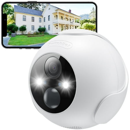 SwitchBot Outdoor Spotlight Camera, 1080p Wireless Security Camera, White