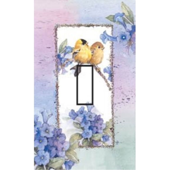 SwitchStix Goldfinch Summer Single Toggle Peel and Stick Switch Plate Cover Dcor