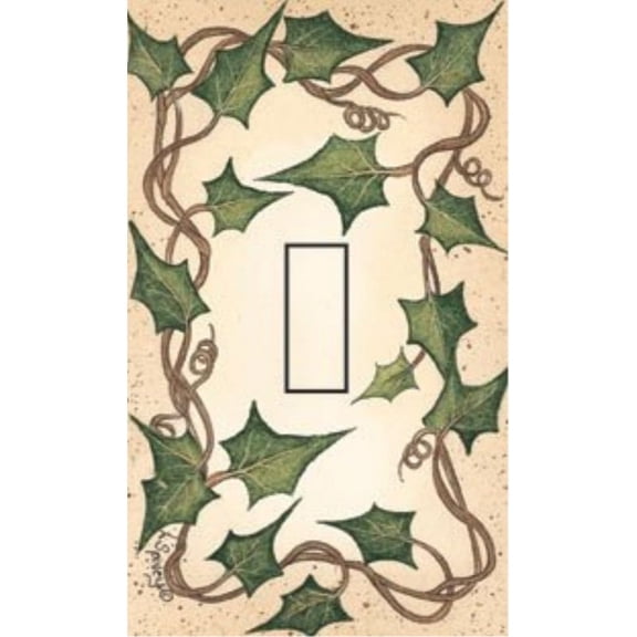 SwitchStix Ivy Single Toggle Peel and Stick Switch Plate Cover Dcor