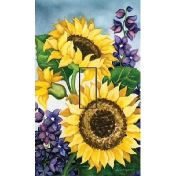 SwitchStix Sunflower Single Toggle Peel and Stick Switch Plate Cover Dcor