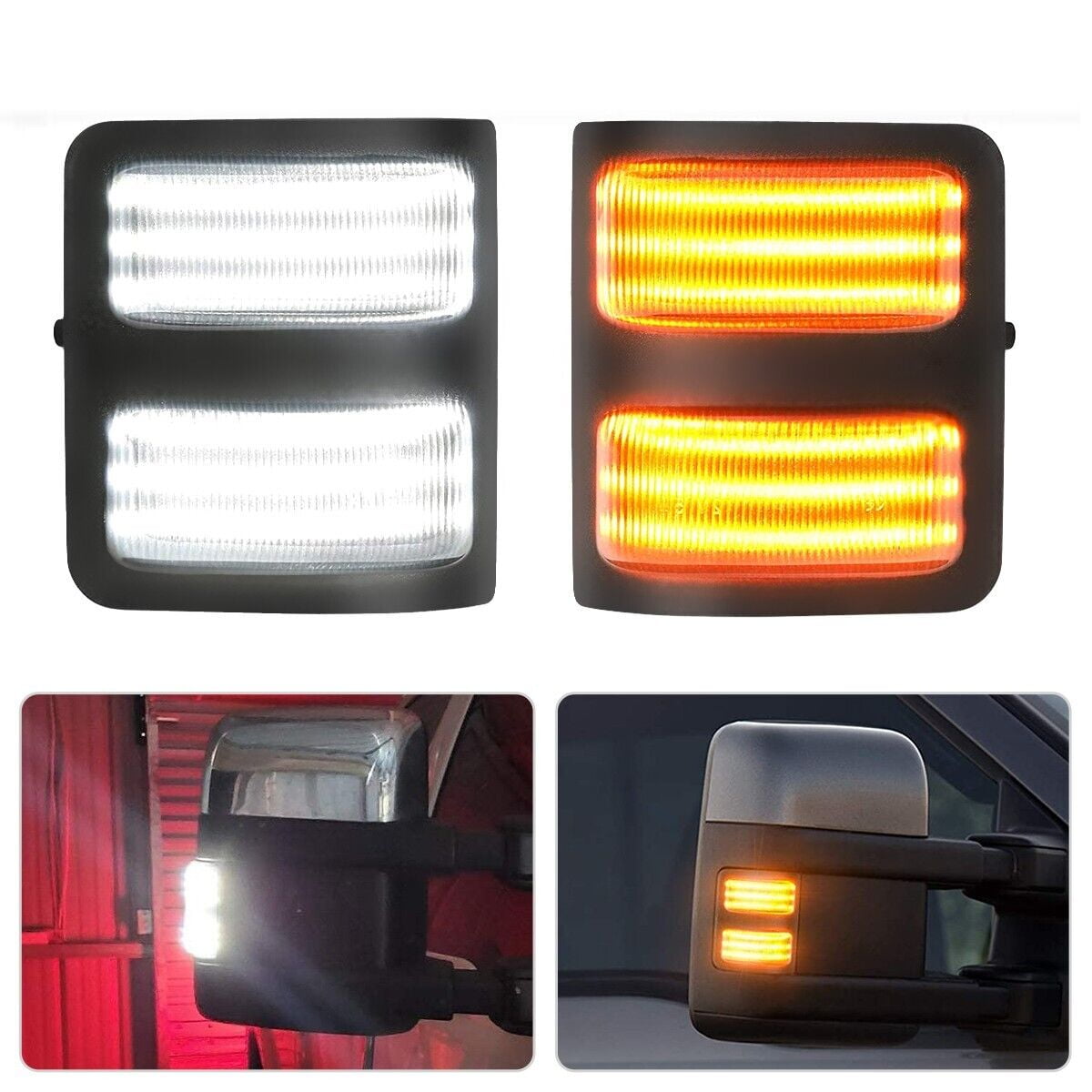 Switchback LED Side Mirror Marker Light For 0816 Ford F250 F350 F450