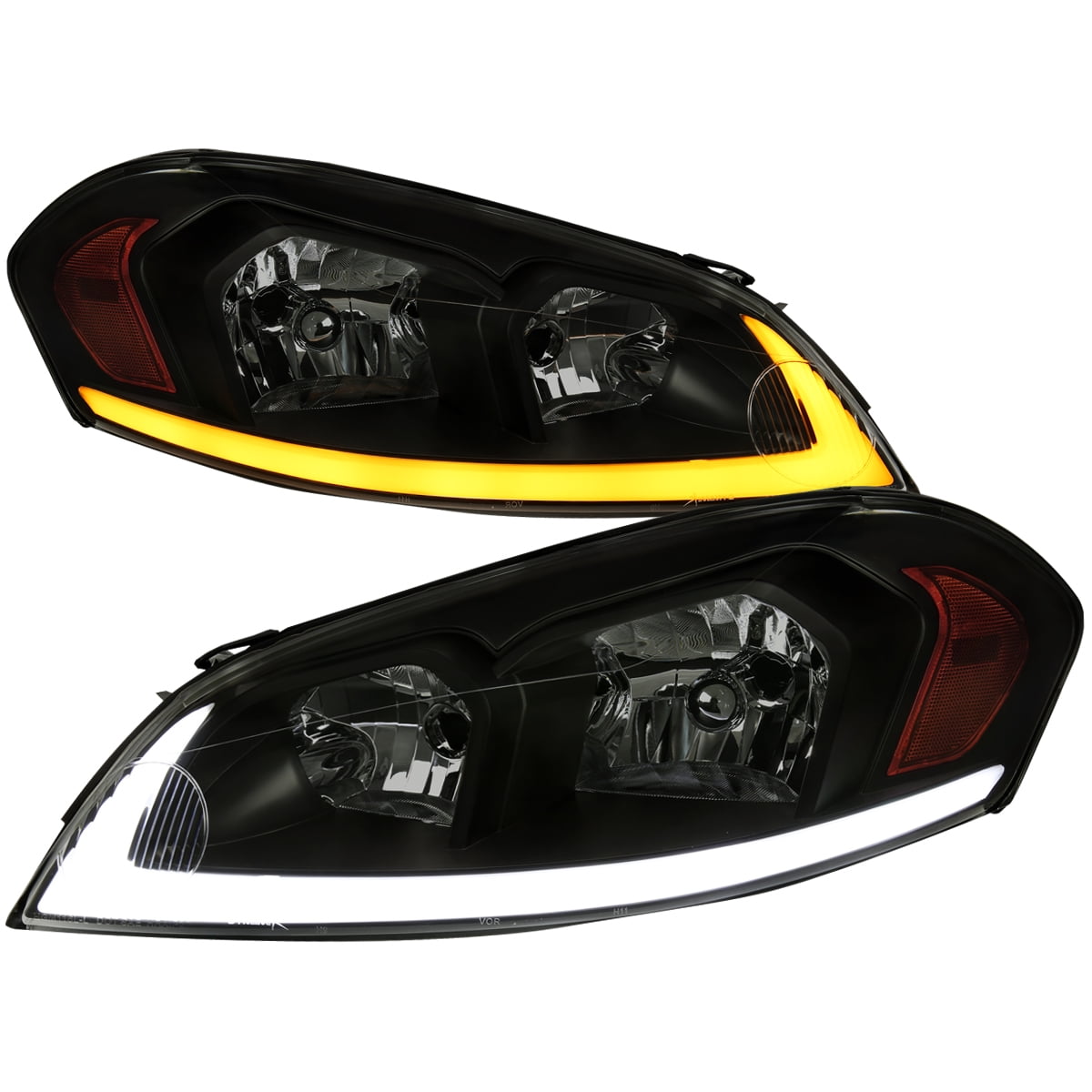Sequential LED Switchback Tube Lights For 06-13 Chevy Impala / Monte Carlo - Chrome, Amber, DRL