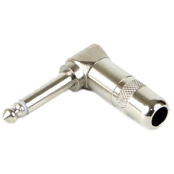 Switchcraft 226 Mono Right Angle 1/4-Inch Guitar Speaker Plug, Nickel Finish - 226-SWI