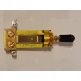 thumbnail image 1 of Switchcraft Straight Toggle Switch Gold Tone w/Knob Allparts EP-4367-002, 1 of 2
