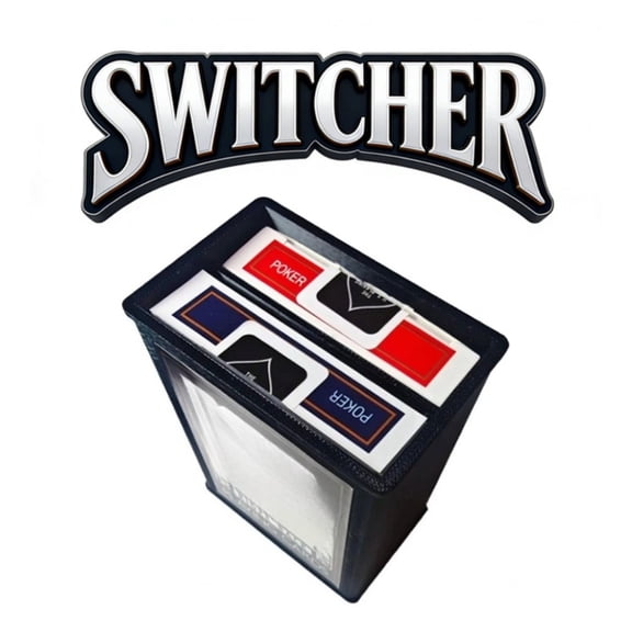 Switcher Deck Change Device Magic Card Switcher Instant Full Deck Change Poker Magic Props Magician Gimmick Utility Tool Tricks