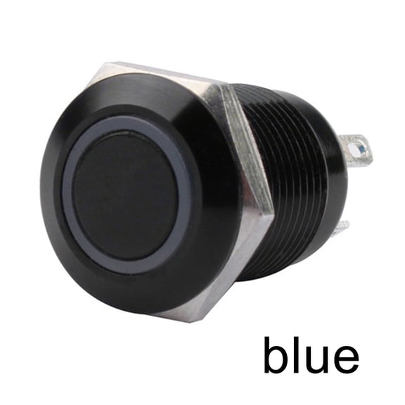 Switches Button Switch Welding Foot With Light 12Mm Button Switch Metal Button Switch Normally Open Waterproof
