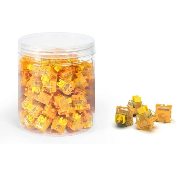 Switches for Mechanical Keyboard DIY, 38gf Linear Keyswitch 3 Pins, Pre Lubed for Mechaincal Keyboard (100PCS)