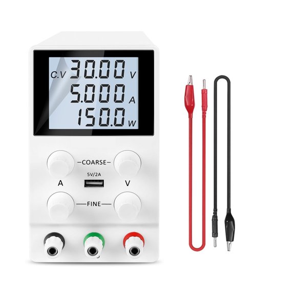 Switching DC Lab Power Supply Adjustable 30V 10A Fine Regulation 0.001A 0.01V Regulated Power Supplies Current Stabilizer USB ,Voltage Consistency