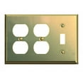 thumbnail image 1 of Switchplate Bright Solid Brass Double Outlet/Toggle | Renovator's Supply, 1 of 3