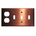 thumbnail image 1 of Switchplate Brushed Solid Copper 3 Toggle/Outlet | Renovator's Supply, 1 of 3