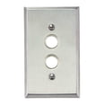 thumbnail image 1 of Switchplate Brushed Stainless Steel 1 Pushbutton | Renovator's Supply, 1 of 3