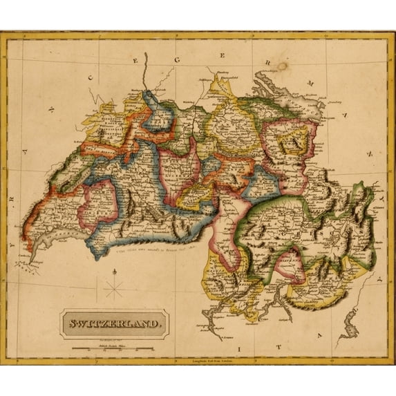 Switzerland - 1817 Poster Print (18 x 24)