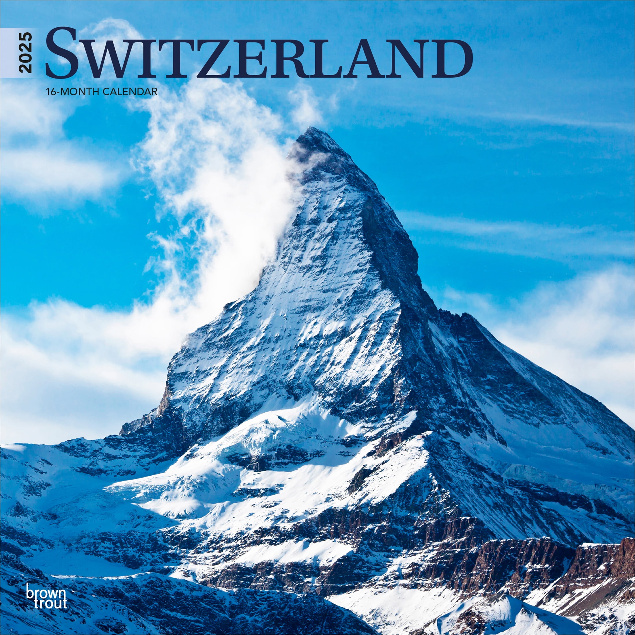 Switzerland | 2025 12x24" (Hanging) Square Wall Calendar | BrownTrout