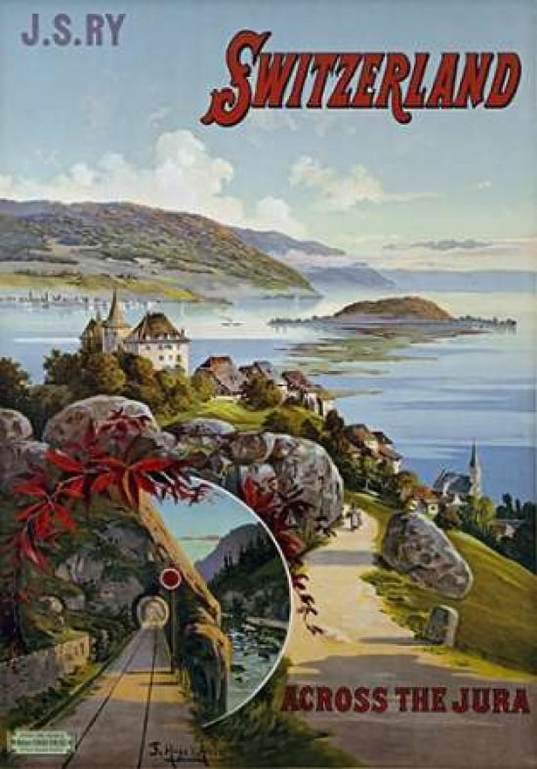 Switzerland Across The Jura Canvas Art - Hugo D Alesi (20 x 28)
