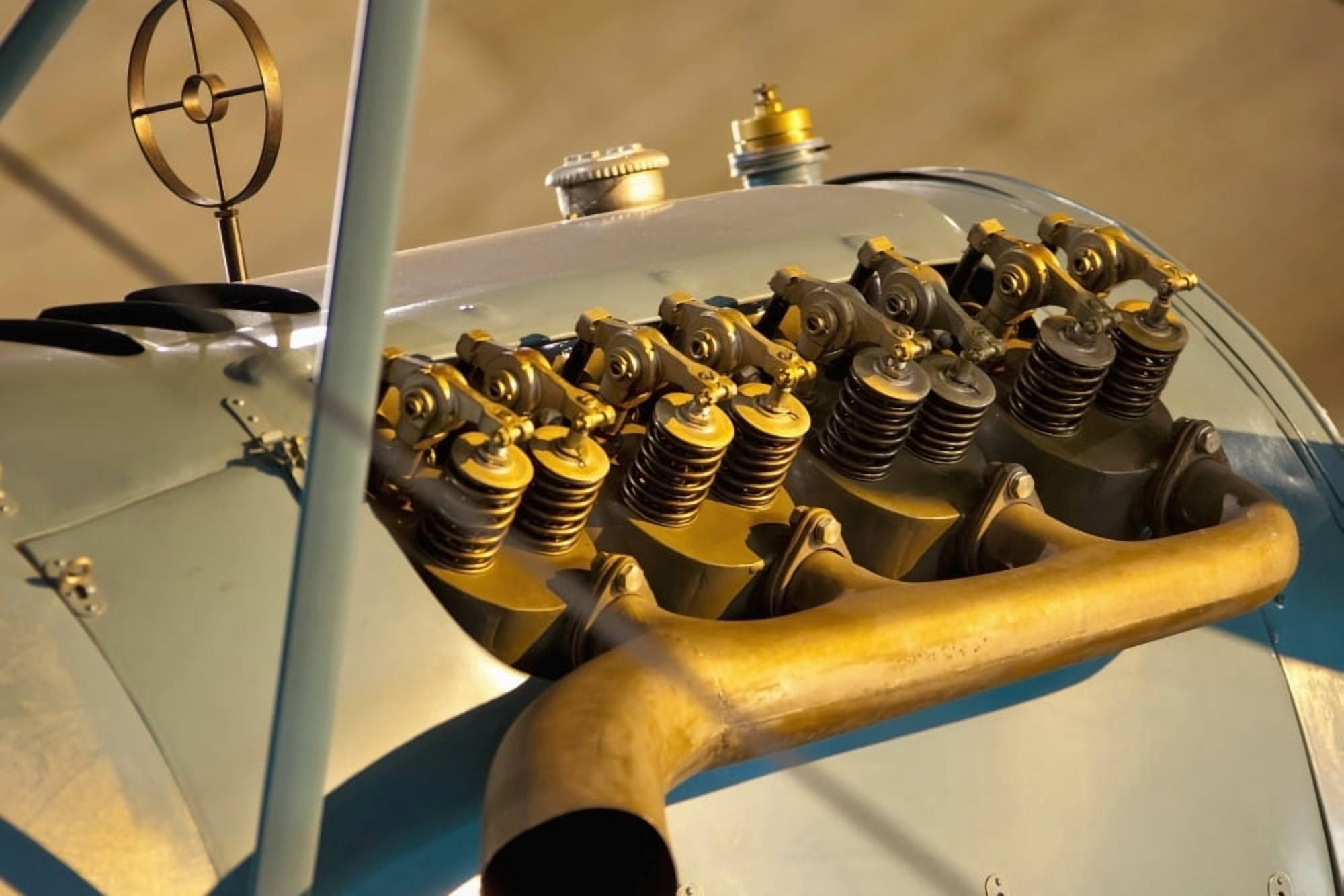 Switzerland Close-up of bomber engine Duebendorf Canvas Art - Lars Froelich Design Pics (19 x 12)