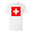 thumbnail image 1 of Switzerland Country Flag Adult DT T-Shirt Tee, 1 of 2