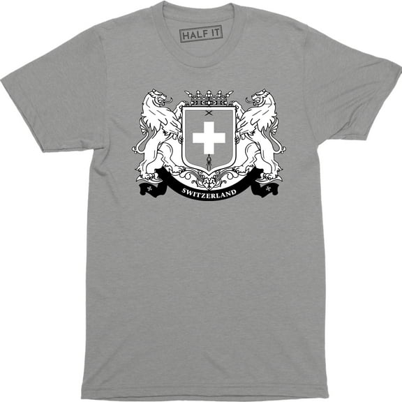 Switzerland Country Flag Crest - Swiss Nationality Pride Mens T-Shirt
