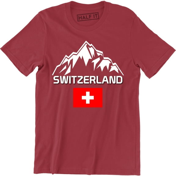 Switzerland Distressed Swiss Pride Flag World Cup Soccer Team Mens T-Shirt