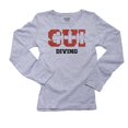 thumbnail image 1 of Switzerland Diving - Olympic Games - Rio - Flag Women's Long Sleeve Grey T-Shirt, 1 of 2