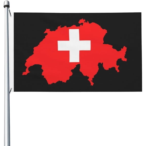 Switzerland Flag 3x5 Outdoor Double Sided Flag Banner For Outside With 2 Brass Grommets Patio Lawn Decor Flags
