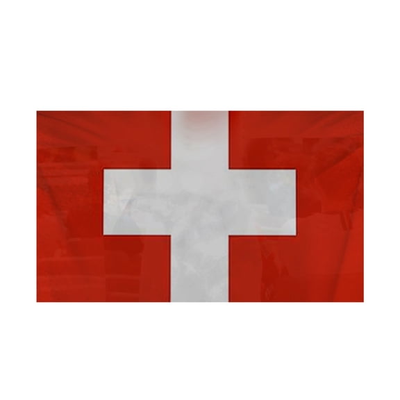 Switzerland Flag Cape Wearable National Flag 3x5 Ft with Sleeves, 3D Soccer Fan Body Flag with Neck Tie, Fade Resistant Polyester Cheering Gear