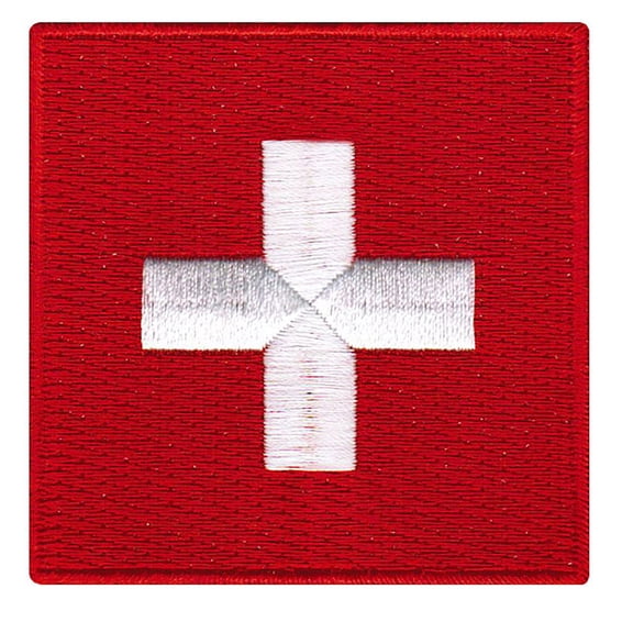 Switzerland Flag Embroidered Iron-on Patch