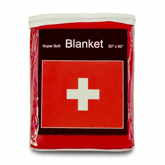 Switzerland Flag Fleece Blanket NEW 5 ft x 4.2 ft. Swiss Travel Throw Cover Army