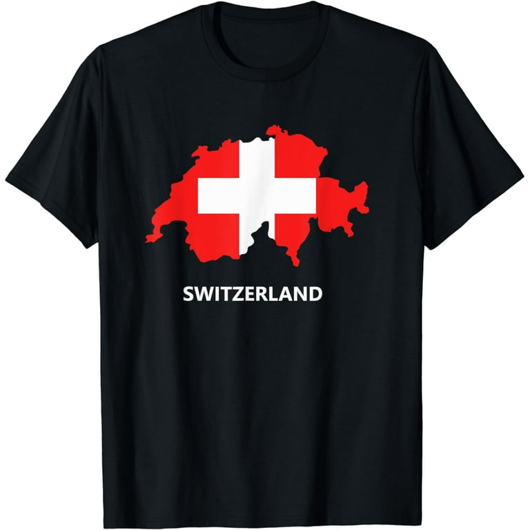 Switzerland Flag Map T-Shirt Switzerland Flag Map T-Shirt