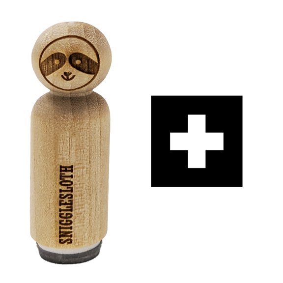 Switzerland Flag Rubber Stamp for Scrapbooking Crafting Stamping - Mini 1/2 Inch