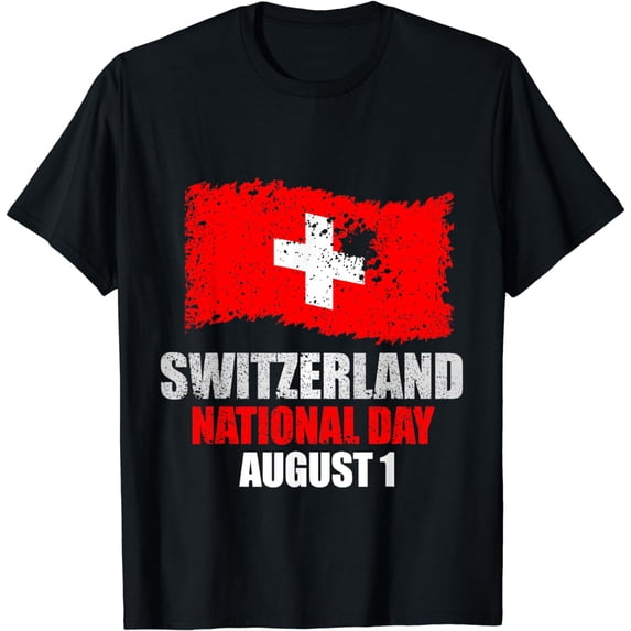 Switzerland Flag Swiss National Day Independence T-Shirt