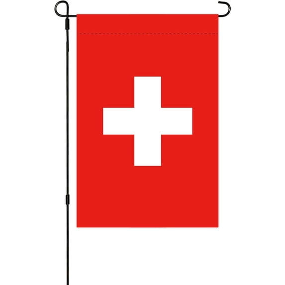 Switzerland Garden Flag Double Sided Africa Flags with Vivid Color for Yard Lawn Garden Decor, Home Decorative Flags Bannert for House Sign Outside Decorations